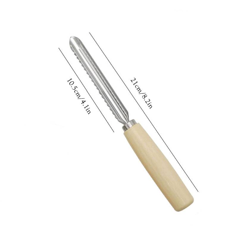 Vide Pomme Extracteur de noyau en Inox Manche Bois – Image 5