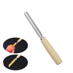 Vide Pomme Extracteur de noyau en Inox Manche Bois