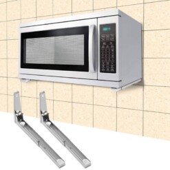 Alternative view of Support Micro-ondes Inox Réglable Pliable