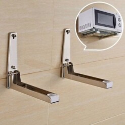 Support Micro-ondes Inox Réglable Pliable
