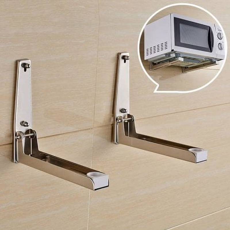 Support Micro-ondes Inox Réglable Pliable