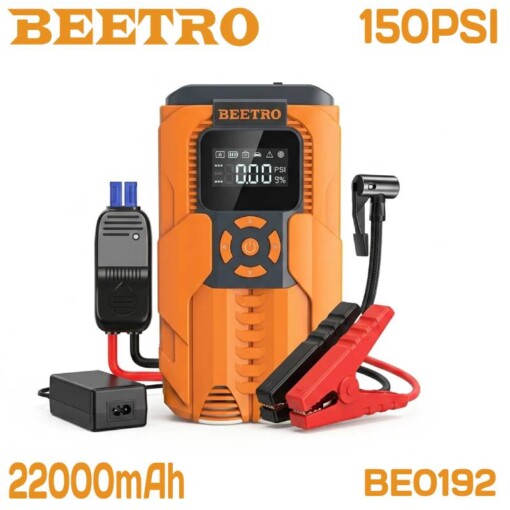 Compresseur De Voiture Avec Booster Batterie 22000mAh 150 psi BEETRO BE0192