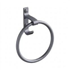 Alternative view of Porte Serviette Rond en Aluminium Gris