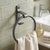 Porte Serviette Rond en Aluminium Gris