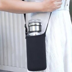 Alternative view of Gourde Bouteille en Verre avec Filtre et Pochette 400ml