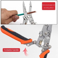 Alternative view of Pince à dénuder Electricien Pliable Multifonction 12en1