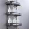 Etagère salle de bain Triple Face Métallique