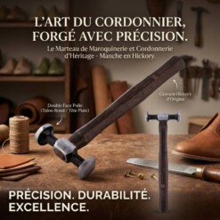 Marteau de Cordonnier Double Face Manche Bois 500Gr