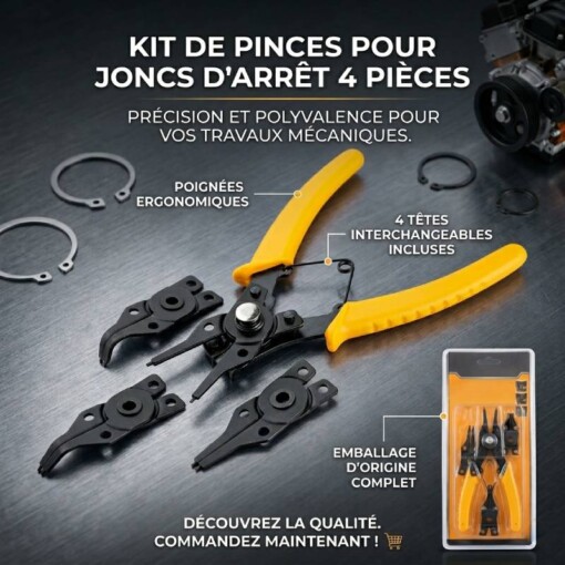 Pince à Circlip Réglée 4PCS