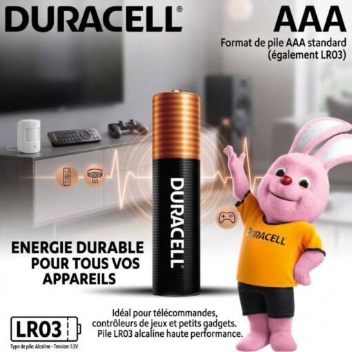 Pile AAA 1.5V DURACELL ALKALINE 1PCS