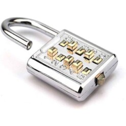 Alternative view of Cadenas à Combinaison à Bouton-Poussoir à 10 chiffres Antivol