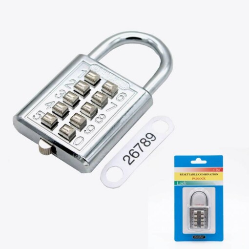 Cadenas à Combinaison à Bouton-Poussoir à 10 chiffres Antivol