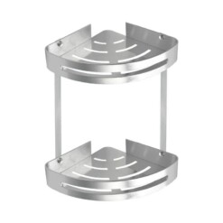 Alternative view of Etagère de Coin Double en Aluminium pour Salle de Bain XL-5