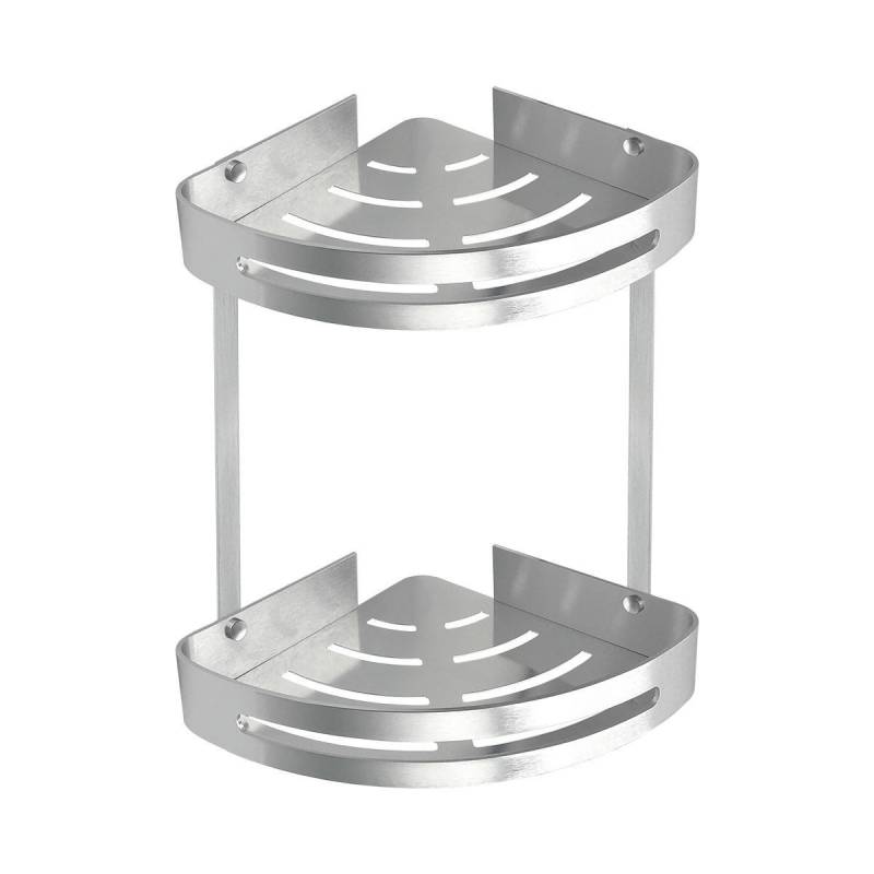 Etagère de Coin Double en Aluminium pour Salle de Bain XL-5 – Image 2