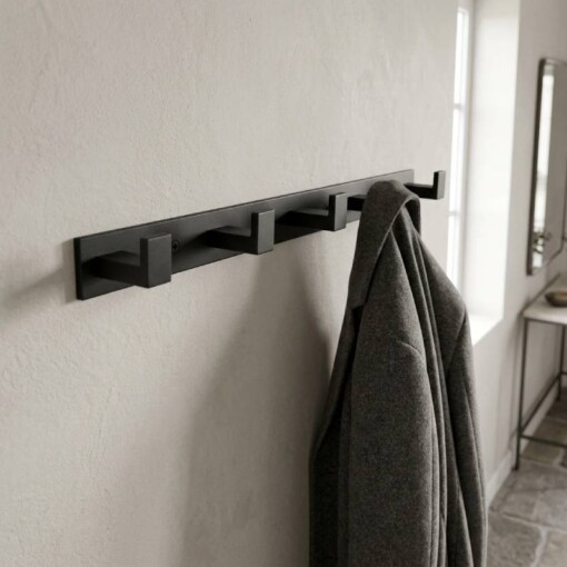 Porte Manteau et Objets Métallique Noir 5T