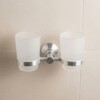 Porte Brosse à Dents Double en aluminium et Verre SANWATER