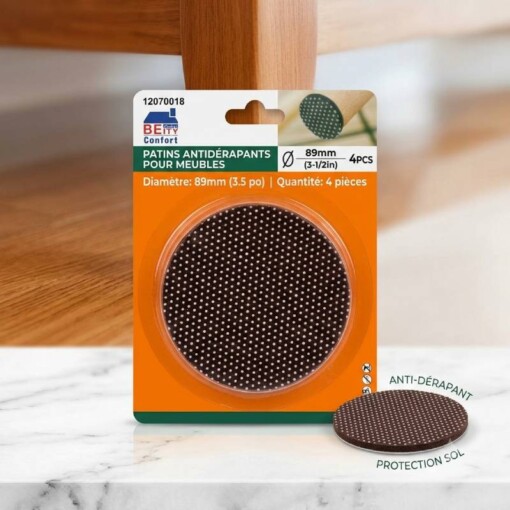 Patins Anti-Dérapants pour Meuble 4PCS 89mm