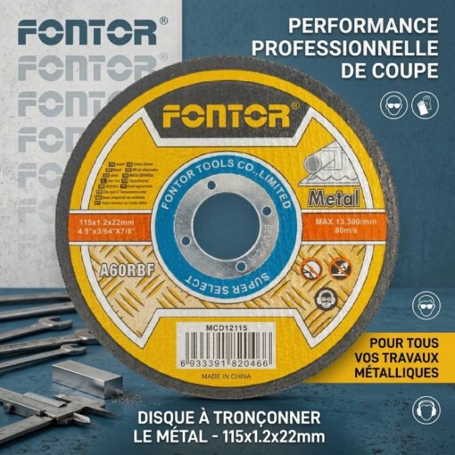 Disque Coupe Métal 115mm FONTOR