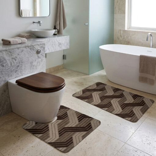 Tapis Salle de Bain Décorés 3PCS