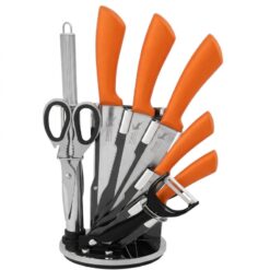 Ensemble de 9 couteaux de cuisine en acier inoxydable avec support – Image 4