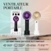 Mini ventilateur portable rechargeable 3 Vitesses
