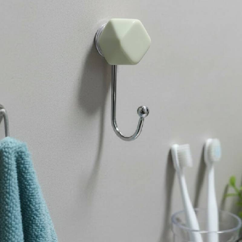 Crochet Adhésif en Inox Décoré Hexagonal – Image 5