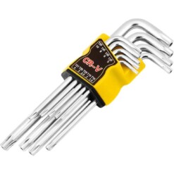 Alternative view of Jeu de 9 clé TORX étoile T10-T50 FONTOR