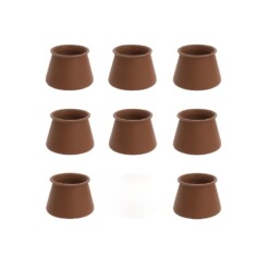 Capuchons de Protection Silicone pour Meubles x8pcs - Marron