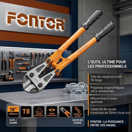 Pince Coupe Boulons 450mm T8 FONTOR