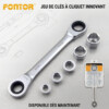 Jeu de Clé Mixte à Cliquet 6PCS FONTOR