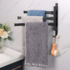 Porte Serviette Mural Triple Pivotant en Aluminium avec Crochet