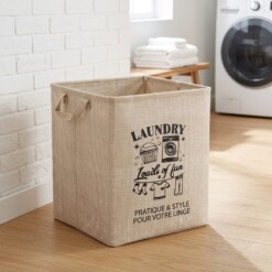 Alternative view of Sac à Linge en Tissu avec Couvert LAUNDRY