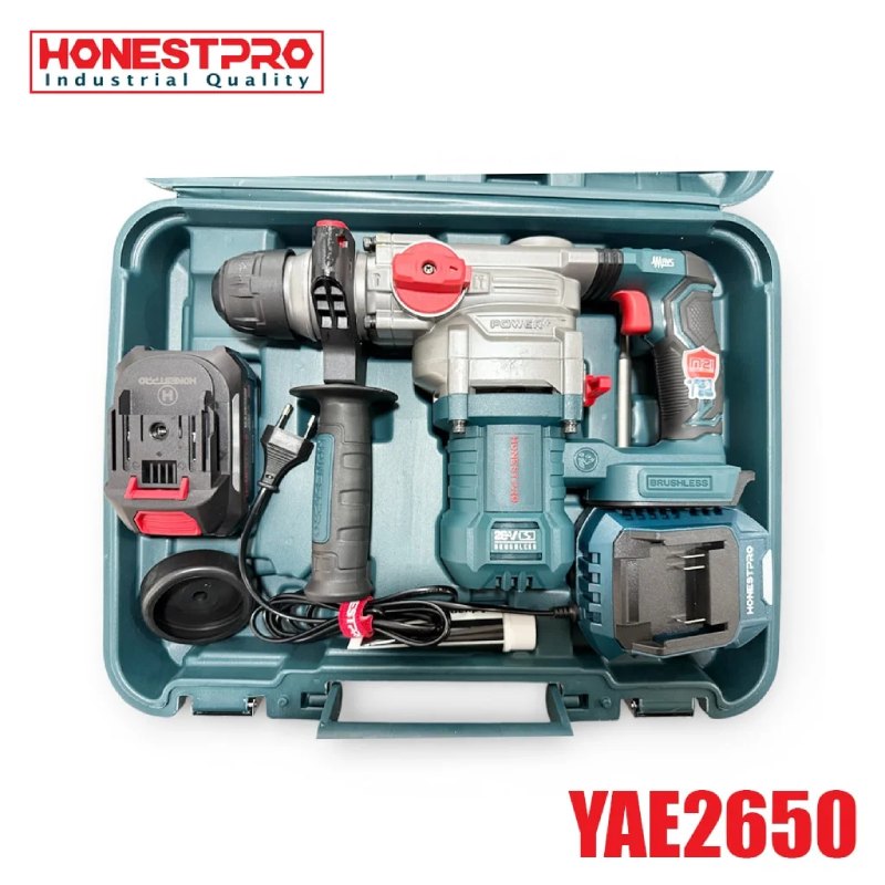 Marteau Perforateur Brushless à Batterie 4Ah 21V HONESTPRO YAE2650 – Image 4