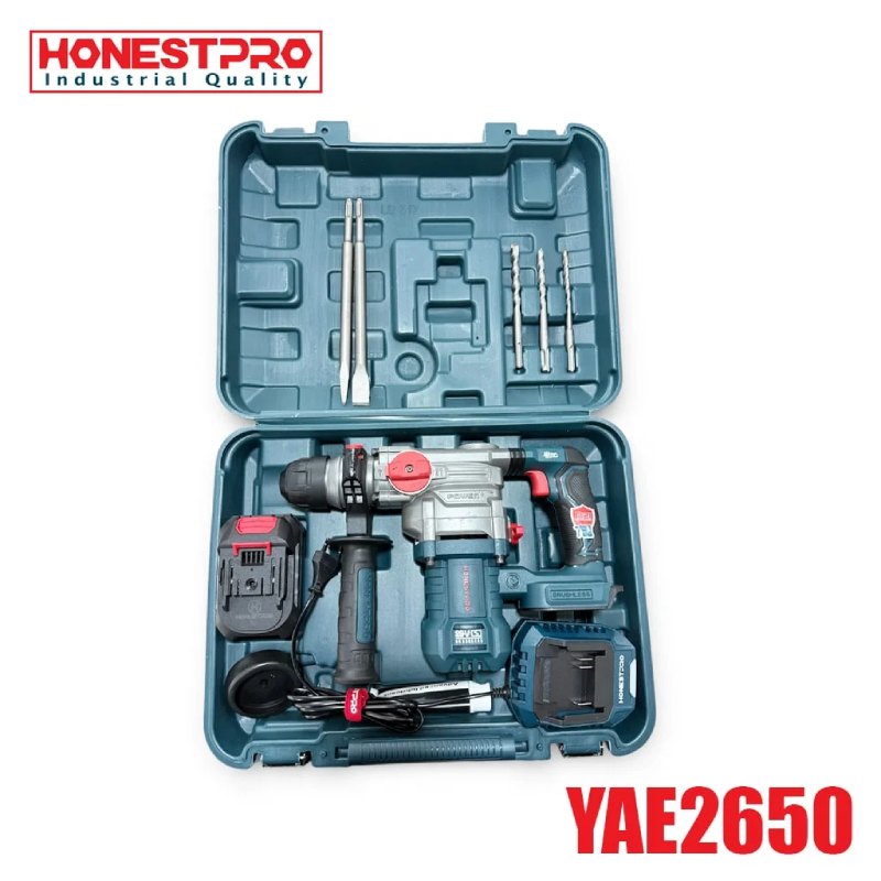 Marteau Perforateur Brushless à Batterie 4Ah 21V HONESTPRO YAE2650 – Image 2