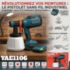 Pistolet Peinture à Batterie 2Ah 21V HONESTPRO YAE1106