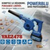 Aspirateur Souffleur à Batterie 21V 4.0Ah POWERBLU YAE2478