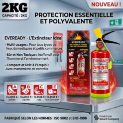 Extincteur à Poudre Rechargeable Réutilisable 2KG