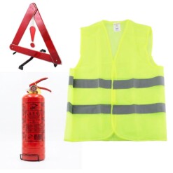 Alternative view of Pack de Sécurité Extincteur 2KG avec Gilet Xeno et Triangle de Panne