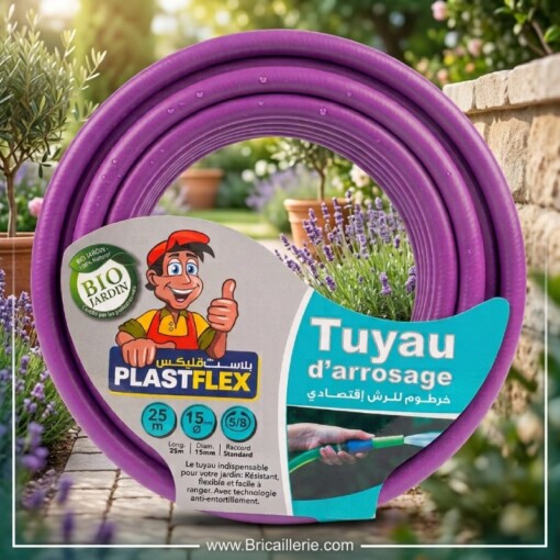Tuyau d'Arrosage Jardinage 25M 15mm PLASTFLEX