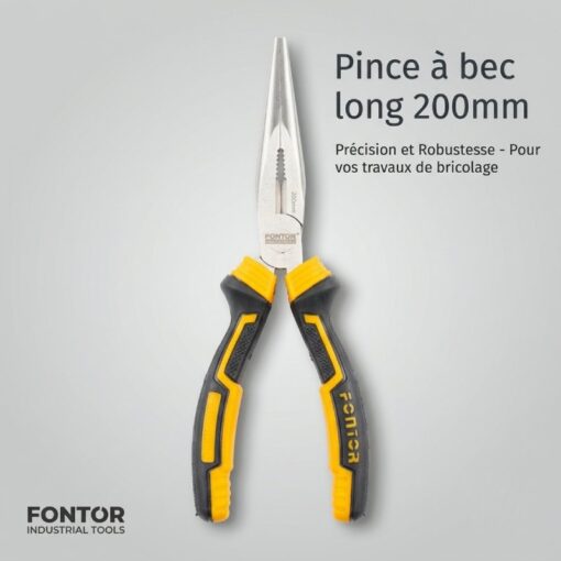Pince à Bec Long 200mm FONTOR