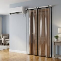 Alternative view of Rideau d’Isolation pour Climatisation Transparent 3PCS 210mm x 35cm Epaisseur 0.4mm