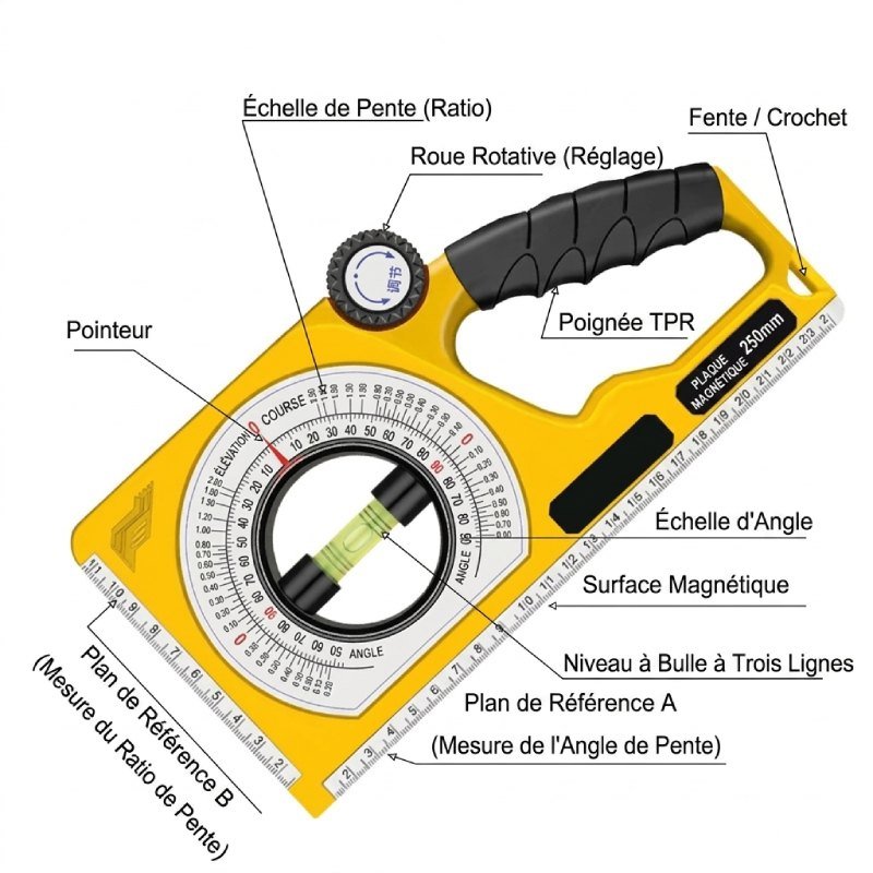 Outil de Mesure de Pente Magnétique Multi-Fonctions LAMBOSS – Image 6