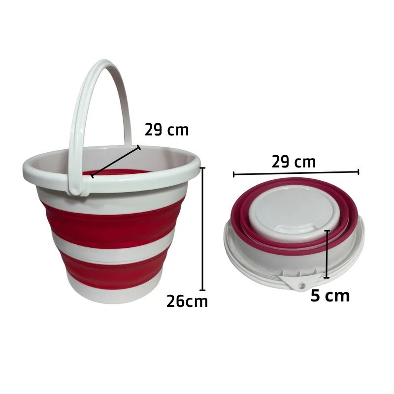 Seau Magique Pliable en Silicone 12L – Image 4