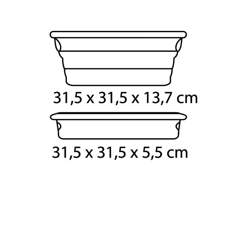 Bassine Carrée Pliable Rétractable 9L – Image 3