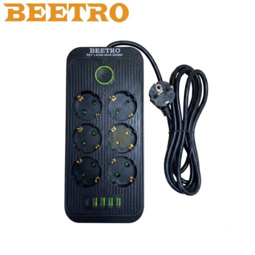 Multiprise 6 prise 4 USB + 1 Type-C 2000W BEETRO LA349