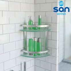 Etagère de Coin en Verre Double SANWATER 1225