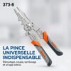 Pince Electricien à Dénuder 22cm 373-8