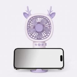 Alternative view of Mini Ventilateur Portable Rechargeable avec Support Téléphone JL8858-E