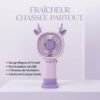Mini Ventilateur Portable Rechargeable avec Support Téléphone JL8858-E