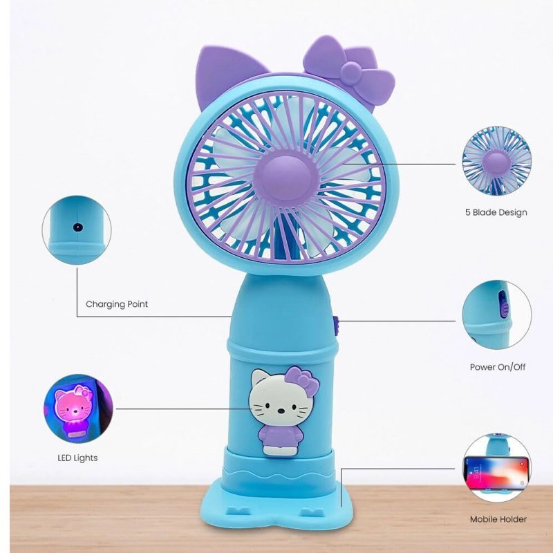 Mini Ventilateur Portable avec Support Téléphone HELLO KITTY 262 – Image 7